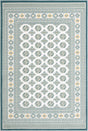 Ivory and Blue 5' 3 x 8' Narenj Rectangle Area Rug 85% Polypropylene & 15% Polyester Traditional Classic Carpet for Living, Dining, Bedrooms, Office for Sale at Rug Engine