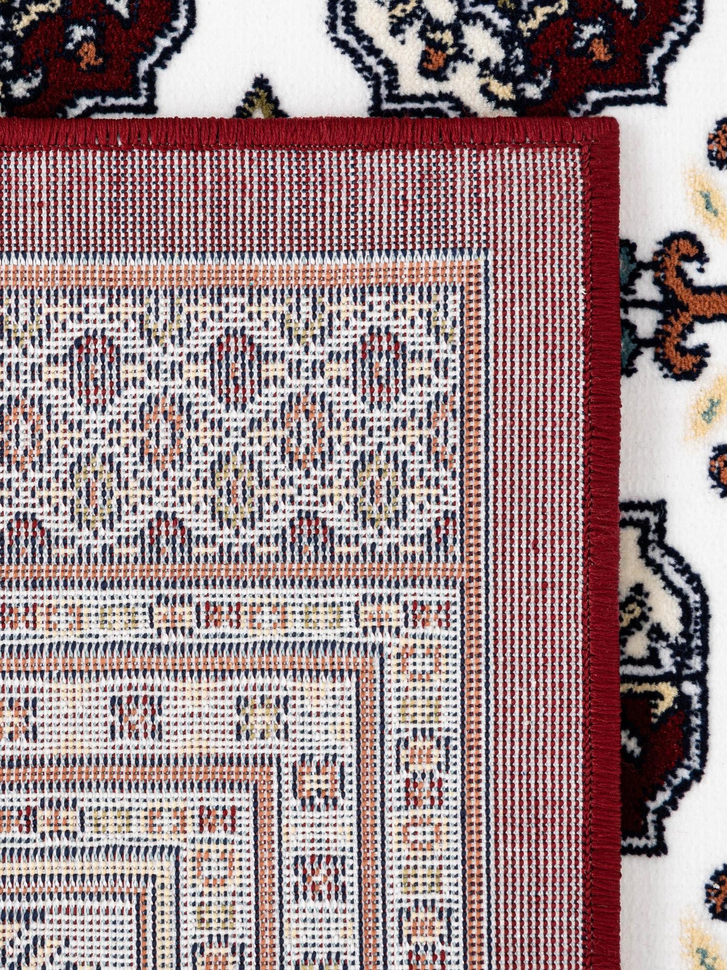 Ivory 7' 10 x 10' Narenj Rectangle Area Rug 85% Polypropylene & 15% Polyester Traditional Classic Carpet for Living, Dining, Bedrooms, Office for Sale at Rug Engine