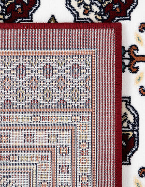 Ivory 7' 10 x 10' Narenj Rectangle Area Rug 85% Polypropylene & 15% Polyester Traditional Classic Carpet for Living, Dining, Bedrooms, Office for Sale at Rug Engine