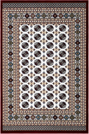 Ivory 5' 3 x 8' Narenj Rectangle Area Rug 85% Polypropylene & 15% Polyester Traditional Classic Carpet for Living, Dining, Bedrooms, Office for Sale at Rug Engine