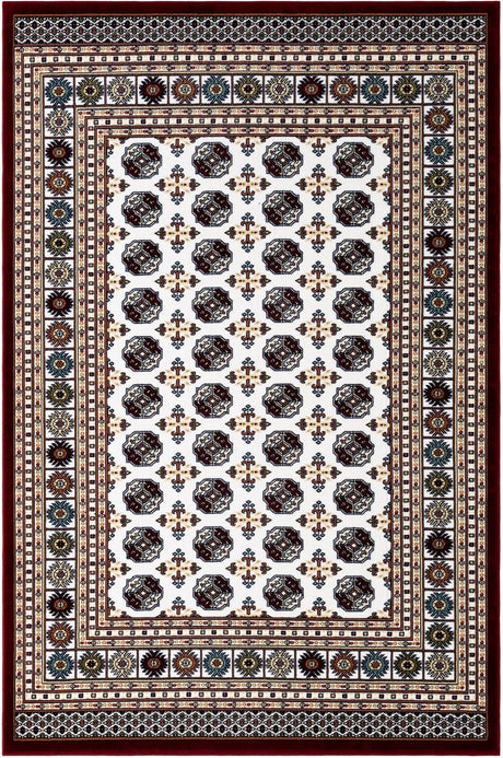 Ivory 5' 3 x 8' Narenj Rectangle Area Rug 85% Polypropylene & 15% Polyester Traditional Classic Carpet for Living, Dining, Bedrooms, Office for Sale at Rug Engine