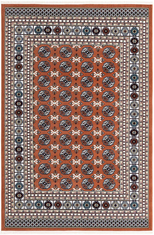 Dusty Pink 5' 3 x 8' Narenj Rectangle Area Rug 85% Polypropylene & 15% Polyester Traditional Classic Carpet for Living, Dining, Bedrooms, Office for Sale at Rug Engine