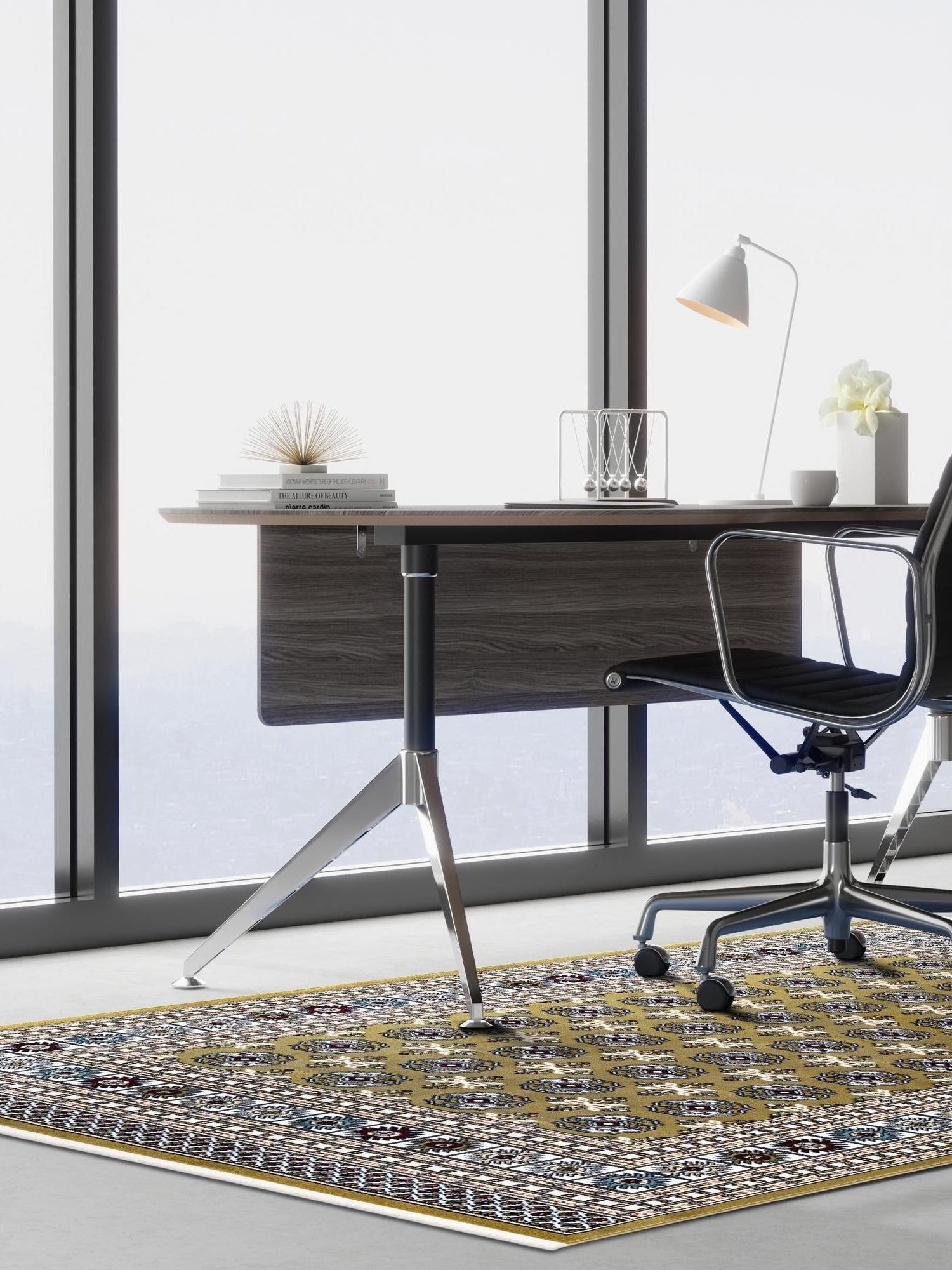 Olive Green 7' 10 x 10' Narenj Rectangle Area Rug 85% Polypropylene & 15% Polyester Traditional Classic Carpet for Living, Dining, Bedrooms, Office for Sale at Rug Engine
