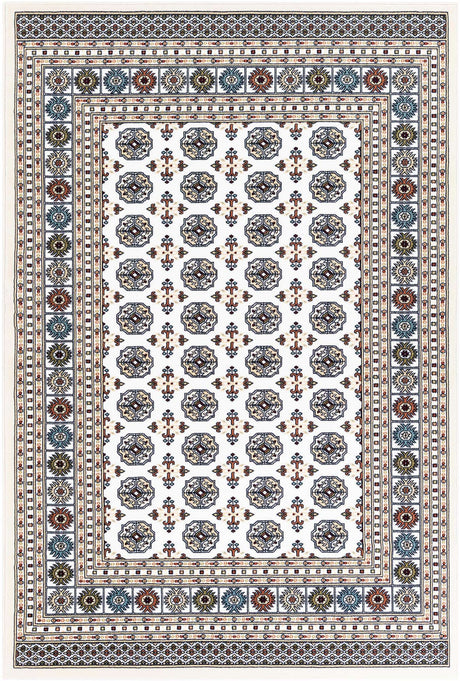 Beige and Cream 5' 3 x 8' Narenj Rectangle Area Rug 85% Polypropylene & 15% Polyester Traditional Classic Carpet for Living, Dining, Bedrooms, Office for Sale at Rug Engine