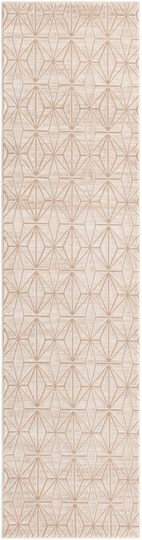 Beige 2' 7 x 10' Jill Zarin Uptown Runner Area Rug 70% Polypropylene & 30% Polyester  Contemporary Carpet for Living, Dining, Office, Bedroom for Sale at Rug Engine