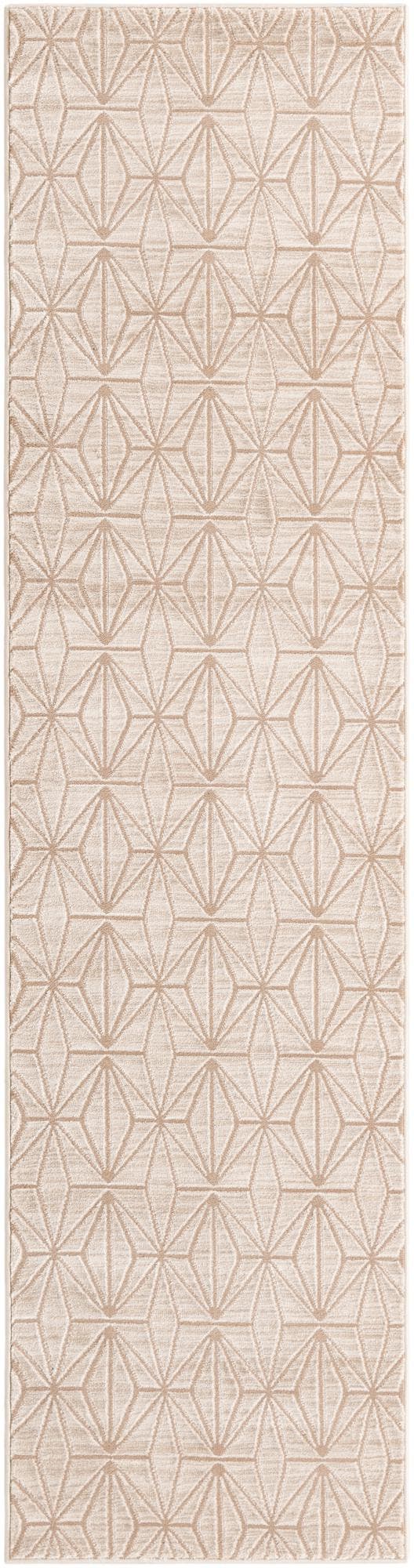 Beige 2' 7 x 10' Jill Zarin Uptown Runner Area Rug 70% Polypropylene & 30% Polyester  Contemporary Carpet for Living, Dining, Office, Bedroom for Sale at Rug Engine