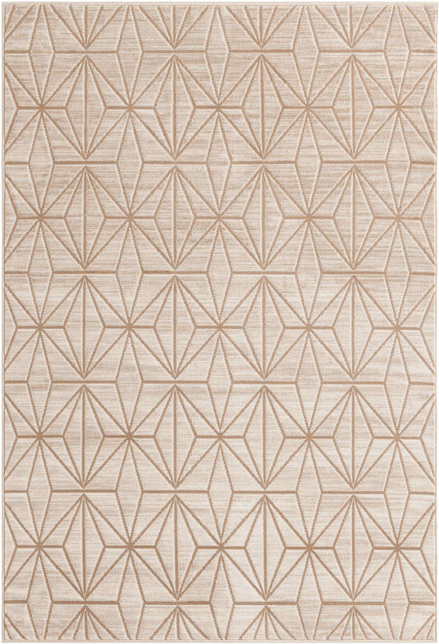 Beige 4' 1 x 6' 1 Jill Zarin Uptown Rectangle Area Rug 70% Polypropylene & 30% Polyester  Contemporary Carpet for Living, Dining, Office, Bedroom for Sale at Rug Engine