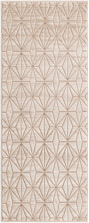 Beige 2' x 5' 1 Jill Zarin Uptown Runner Area Rug 70% Polypropylene & 30% Polyester  Contemporary Carpet for Living, Dining, Office, Bedroom for Sale at Rug Engine
