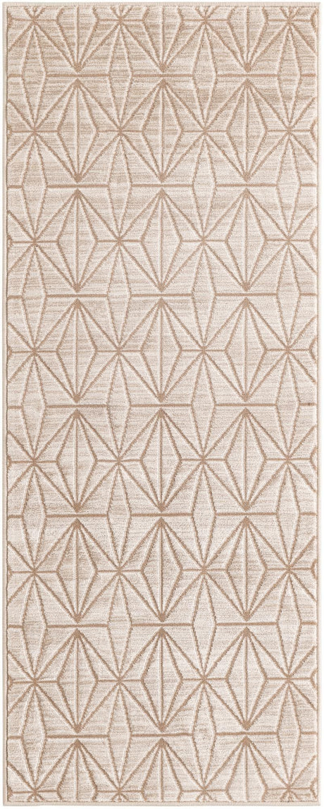 Beige 2' x 5' 1 Jill Zarin Uptown Runner Area Rug 70% Polypropylene & 30% Polyester  Contemporary Carpet for Living, Dining, Office, Bedroom for Sale at Rug Engine