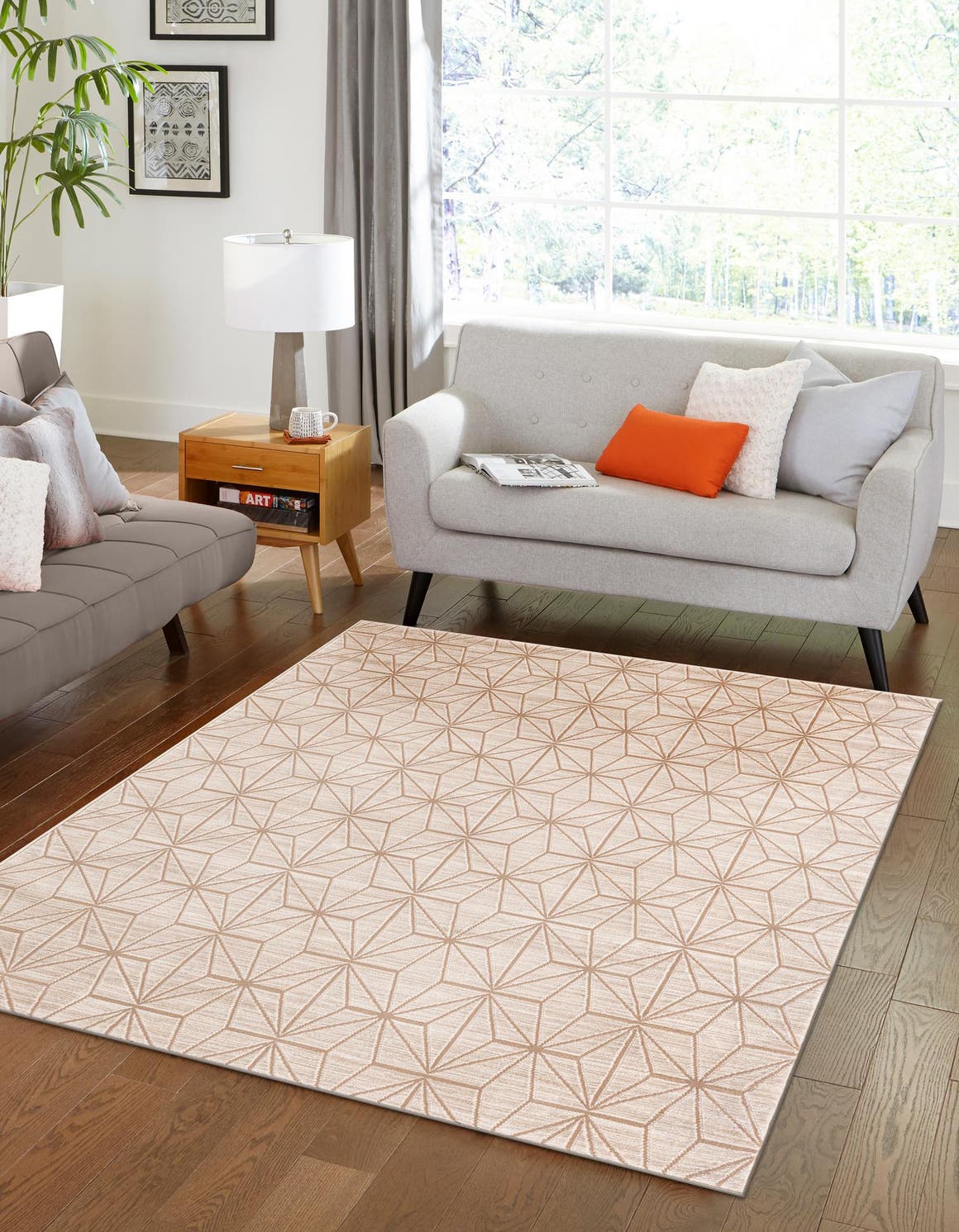 Beige 2' x 3' 1 Jill Zarin Uptown Rectangle Area Rug 70% Polypropylene & 30% Polyester  Contemporary Carpet for Living, Dining, Office, Bedroom for Sale at Rug Engine