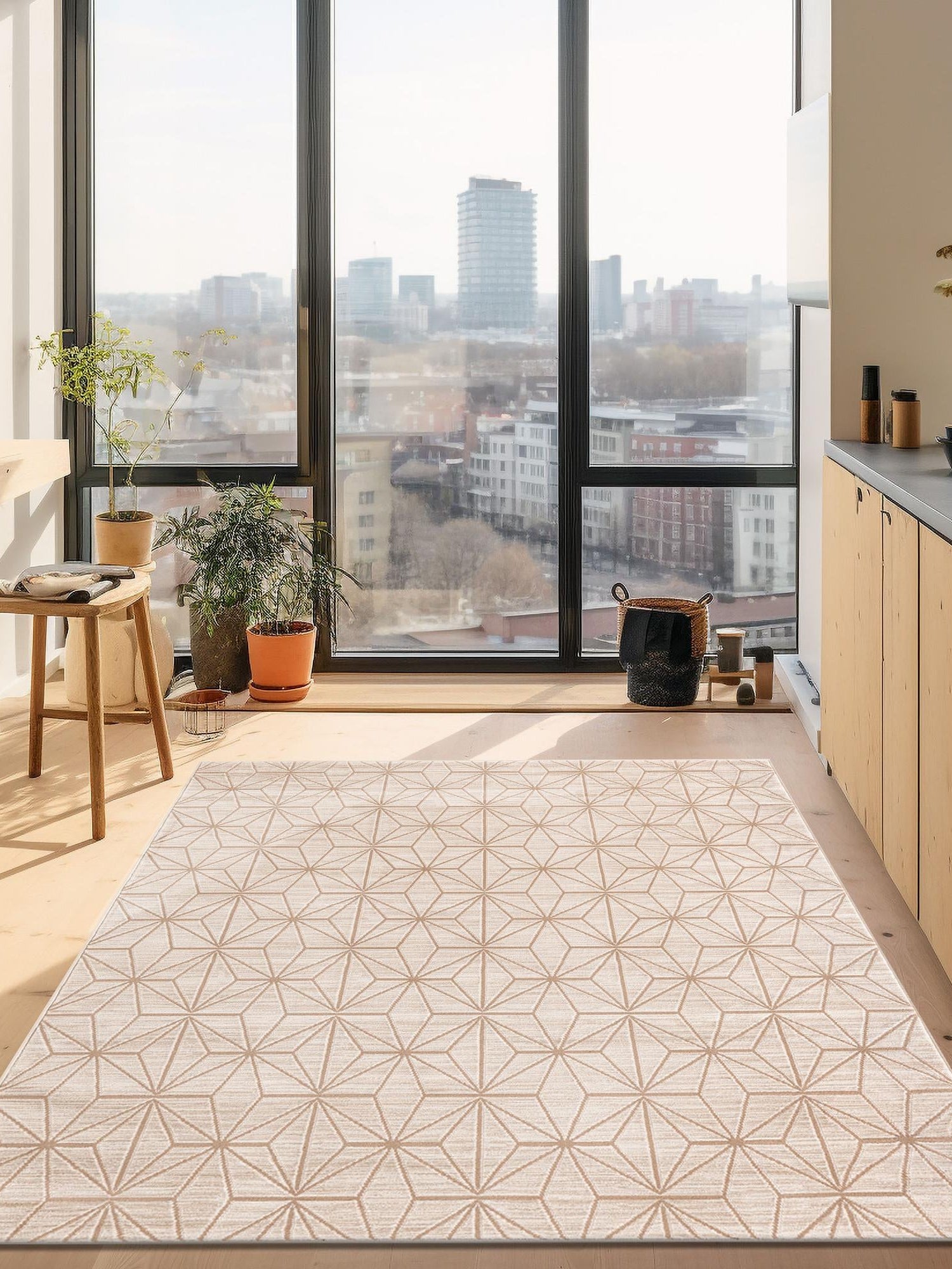 Beige 2' x 3' 1 Jill Zarin Uptown Rectangle Area Rug 70% Polypropylene & 30% Polyester  Contemporary Carpet for Living, Dining, Office, Bedroom for Sale at Rug Engine