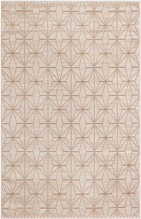 Beige 5' 3 x 8' Jill Zarin Uptown Rectangle Area Rug 70% Polypropylene & 30% Polyester  Contemporary Carpet for Living, Dining, Office, Bedroom for Sale at Rug Engine