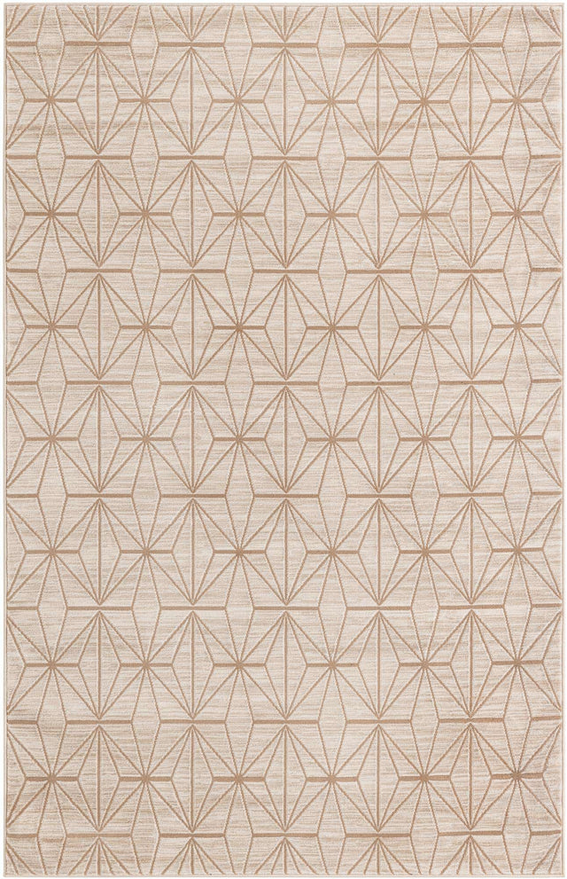 Beige 5' 3 x 8' Jill Zarin Uptown Rectangle Area Rug 70% Polypropylene & 30% Polyester  Contemporary Carpet for Living, Dining, Office, Bedroom for Sale at Rug Engine
