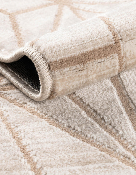 Beige 2' 7 x 10' Jill Zarin Uptown Runner Area Rug 70% Polypropylene & 30% Polyester  Contemporary Carpet for Living, Dining, Office, Bedroom for Sale at Rug Engine