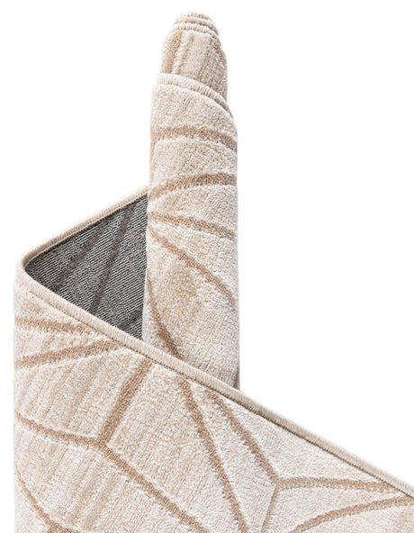 Beige 2' 7 x 10' Jill Zarin Uptown Runner Area Rug 70% Polypropylene & 30% Polyester  Contemporary Carpet for Living, Dining, Office, Bedroom for Sale at Rug Engine