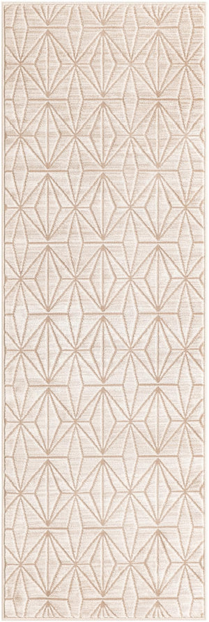 Beige 2' x 6' 1 Jill Zarin Uptown Runner Area Rug 70% Polypropylene & 30% Polyester  Contemporary Carpet for Living, Dining, Office, Bedroom for Sale at Rug Engine