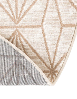 Beige 7' 10 x 7' 10 Jill Zarin Uptown Round Area Rug 70% Polypropylene & 30% Polyester  Contemporary Carpet for Living, Dining, Office, Bedroom for Sale at Rug Engine