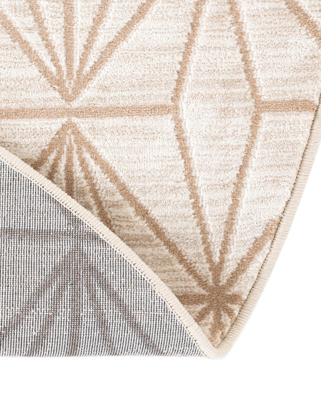 Beige 4' 1 x 4' 1 Jill Zarin Uptown Round Area Rug 70% Polypropylene & 30% Polyester  Contemporary Carpet for Living, Dining, Office, Bedroom for Sale at Rug Engine