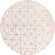 Beige 7' 10 x 7' 10 Jill Zarin Uptown Round Area Rug 70% Polypropylene & 30% Polyester  Contemporary Carpet for Living, Dining, Office, Bedroom for Sale at Rug Engine