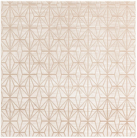 Beige 7' 10 x 7' 10 Jill Zarin Uptown Square Area Rug 70% Polypropylene & 30% Polyester  Contemporary Carpet for Living, Dining, Office, Bedroom for Sale at Rug Engine