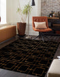 Black and Gold 5' 3 x 8' Marilyn Monroe Glam Rectangle Area Rug 70% Polypropylene & 30% Polyester Vivid Geometric Modern Carpet for Interior Home Decor for Sale at Rug Engine