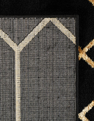 Black and Gold 5' 3 x 8' Marilyn Monroe Glam Rectangle Area Rug 70% Polypropylene & 30% Polyester Vivid Geometric Modern Carpet for Interior Home Decor for Sale at Rug Engine