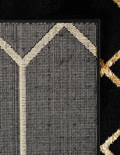 Black and Gold 7' 10 x 7' 10 Marilyn Monroe Glam Square Area Rug 70% Polypropylene & 30% Polyester Vivid Geometric Modern Carpet for Interior Home Decor for Sale at Rug Engine