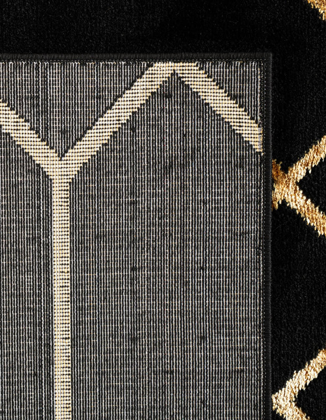 Black and Gold 7' 10 x 7' 10 Marilyn Monroe Glam Square Area Rug 70% Polypropylene & 30% Polyester Vivid Geometric Modern Carpet for Interior Home Decor for Sale at Rug Engine