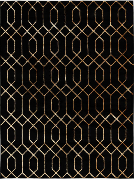Black and Gold 7' 10 x 10' Marilyn Monroe Glam Rectangle Area Rug 70% Polypropylene & 30% Polyester Vivid Geometric Modern Carpet for Interior Home Decor for Sale at Rug Engine