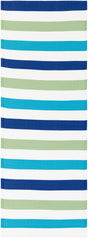 Blue and Green 2' x 6' 1 Vista Breeze Outdoor Runner Area Rug Weather Resistant for Patio, Deck, Terrace, Balcony, Porch Colorful Vivid Modern Outside Carpet for Sale at Rug Engine