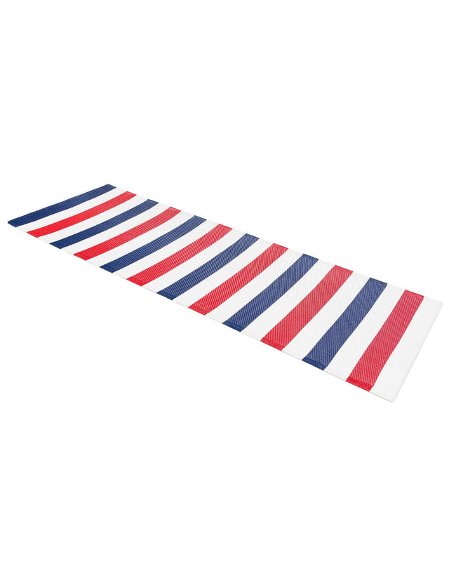 Navy Bue and Red 2' x 6' 1 Vista Breeze Outdoor Runner Area Rug Weather Resistant for Patio, Deck, Terrace, Balcony, Porch Colorful Vivid Modern Outside Carpet for Sale at Rug Engine