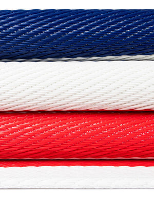 Navy Bue and Red 2' x 6' 1 Vista Breeze Outdoor Runner Area Rug Weather Resistant for Patio, Deck, Terrace, Balcony, Porch Colorful Vivid Modern Outside Carpet for Sale at Rug Engine