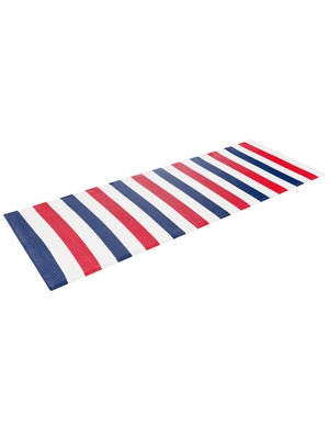Navy Bue and Red 2' x 6' 1 Vista Breeze Outdoor Runner Area Rug Weather Resistant for Patio, Deck, Terrace, Balcony, Porch Colorful Vivid Modern Outside Carpet for Sale at Rug Engine