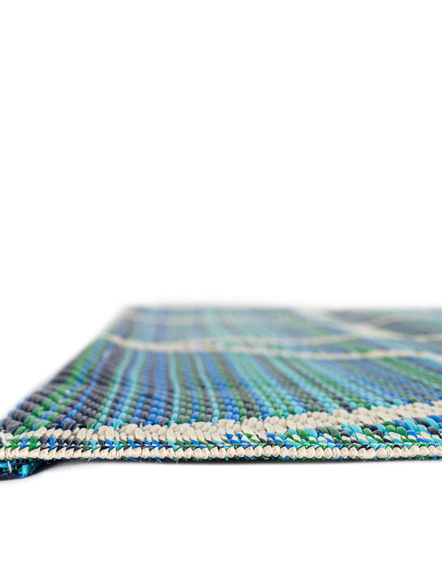 Blue 2' x 6' 1 Vista Breeze Outdoor Runner Area Rug Weather Resistant for Patio, Deck, Terrace, Balcony, Porch Colorful Vivid Modern Outside Carpet for Sale at Rug Engine
