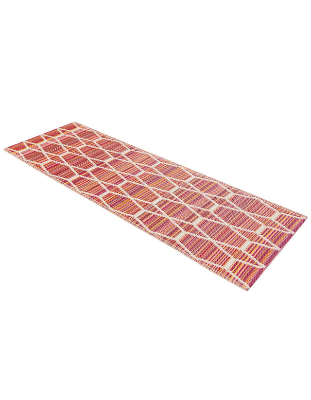 Red 2' x 6' 1 Vista Breeze Outdoor Runner Area Rug Weather Resistant for Patio, Deck, Terrace, Balcony, Porch Colorful Vivid Modern Outside Carpet for Sale at Rug Engine