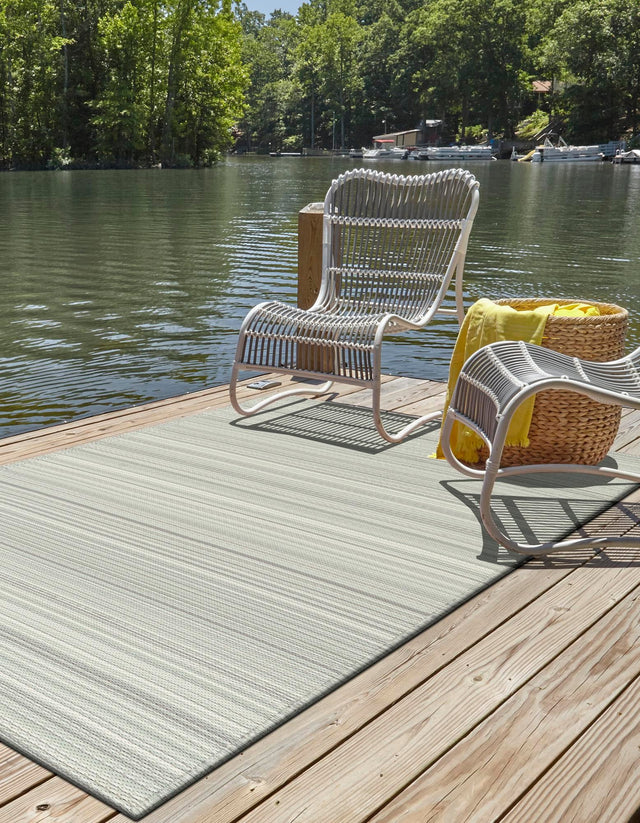 Pastel Gray 4' 1 x 6' 1 Vista Breeze Outdoor Rectangle Area Rug Weather Resistant for Patio, Deck, Terrace, Balcony, Porch Colorful Vivid Modern Outside Carpet for Sale at Rug Engine