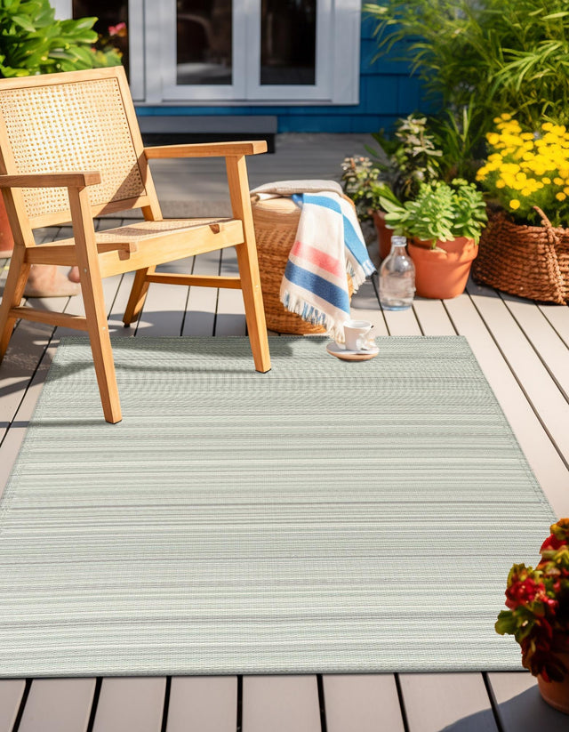 Pastel Gray 4' 1 x 6' 1 Vista Breeze Outdoor Rectangle Area Rug Weather Resistant for Patio, Deck, Terrace, Balcony, Porch Colorful Vivid Modern Outside Carpet for Sale at Rug Engine