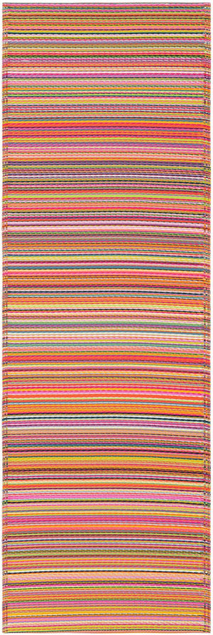 Multicolor 2' x 6' 1 Vista Breeze Outdoor Runner Area Rug Weather Resistant for Patio, Deck, Terrace, Balcony, Porch Colorful Vivid Modern Outside Carpet for Sale at Rug Engine