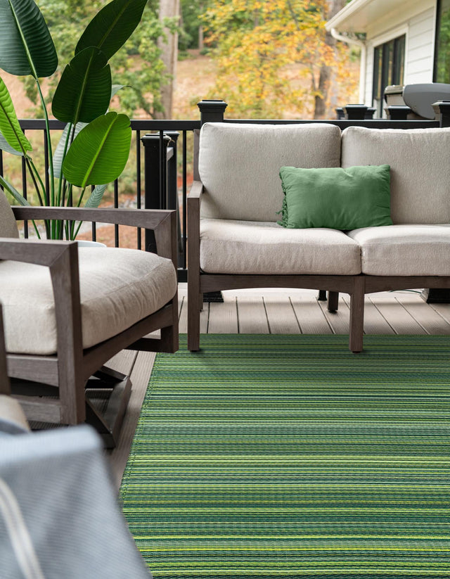 Green 4' 1 x 6' 1 Vista Breeze Outdoor Rectangle Area Rug Weather Resistant for Patio, Deck, Terrace, Balcony, Porch Colorful Vivid Modern Outside Carpet for Sale at Rug Engine