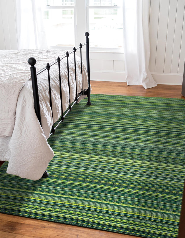 Green 4' 1 x 6' 1 Vista Breeze Outdoor Rectangle Area Rug Weather Resistant for Patio, Deck, Terrace, Balcony, Porch Colorful Vivid Modern Outside Carpet for Sale at Rug Engine