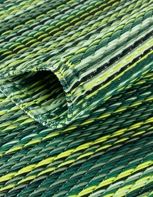 Green 2' x 6' 1 Vista Breeze Outdoor Runner Area Rug Weather Resistant for Patio, Deck, Terrace, Balcony, Porch Colorful Vivid Modern Outside Carpet for Sale at Rug Engine