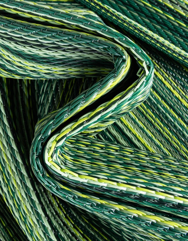 Green 2' x 6' 1 Vista Breeze Outdoor Runner Area Rug Weather Resistant for Patio, Deck, Terrace, Balcony, Porch Colorful Vivid Modern Outside Carpet for Sale at Rug Engine