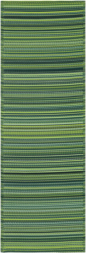 Green 2' x 6' 1 Vista Breeze Outdoor Runner Area Rug Weather Resistant for Patio, Deck, Terrace, Balcony, Porch Colorful Vivid Modern Outside Carpet for Sale at Rug Engine