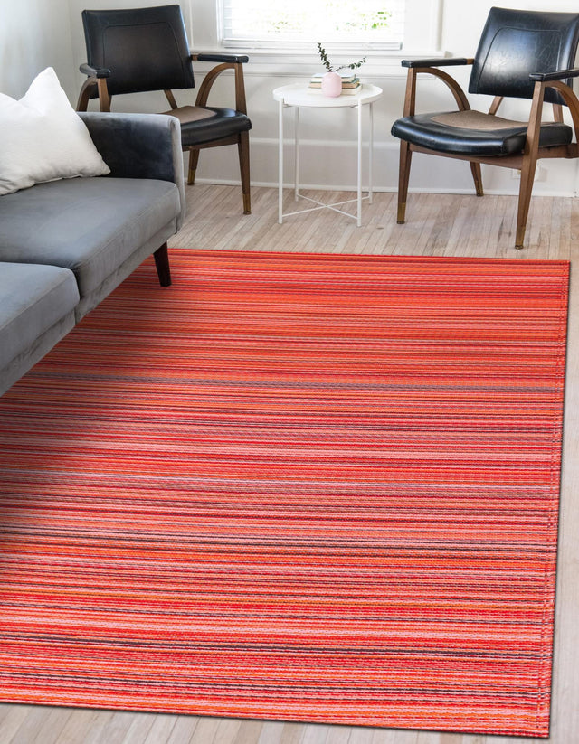 Red 4' 1 x 6' 1 Vista Breeze Outdoor Rectangle Area Rug Weather Resistant for Patio, Deck, Terrace, Balcony, Porch Colorful Vivid Modern Outside Carpet for Sale at Rug Engine