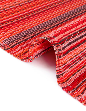 Red 2' x 6' 1 Vista Breeze Outdoor Runner Area Rug Weather Resistant for Patio, Deck, Terrace, Balcony, Porch Colorful Vivid Modern Outside Carpet for Sale at Rug Engine
