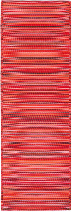 Red 2' x 6' 1 Vista Breeze Outdoor Runner Area Rug Weather Resistant for Patio, Deck, Terrace, Balcony, Porch Colorful Vivid Modern Outside Carpet for Sale at Rug Engine