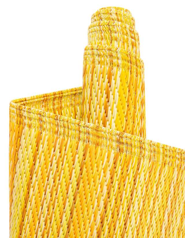 Yellow 2' x 6' 1 Vista Breeze Outdoor Runner Area Rug Weather Resistant for Patio, Deck, Terrace, Balcony, Porch Colorful Vivid Modern Outside Carpet for Sale at Rug Engine