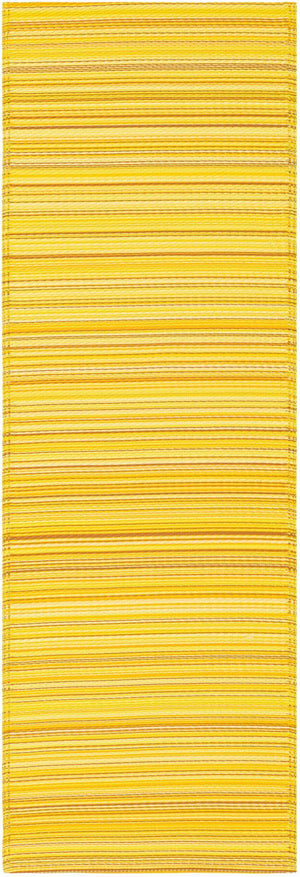 Yellow 2' x 6' 1 Vista Breeze Outdoor Runner Area Rug Weather Resistant for Patio, Deck, Terrace, Balcony, Porch Colorful Vivid Modern Outside Carpet for Sale at Rug Engine