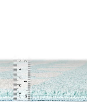 Clear Blue 5' 1 x 8' Whimsy Kids Rectangle Rug