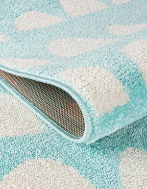 Clear Blue 5' 1 x 8' Whimsy Kids Rectangle Rug